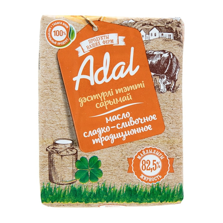 Adal масло Продукты наших ферм сладко-сливочное 82,5% 180 гр.